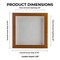 Warm Honey Brown Wood Shadow Box Frame with Acrylic Front - White Suede Backing, 30 Sizes